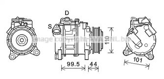 AVA QUALITY COOLING bwak492 -  Компрессор, кондиционер